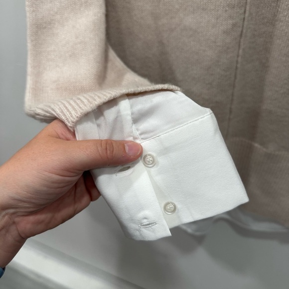 Brochu Walker The Looker Layered V-Neck Oversized Wool Cashmere Sweater Small - Picture 11 of 11